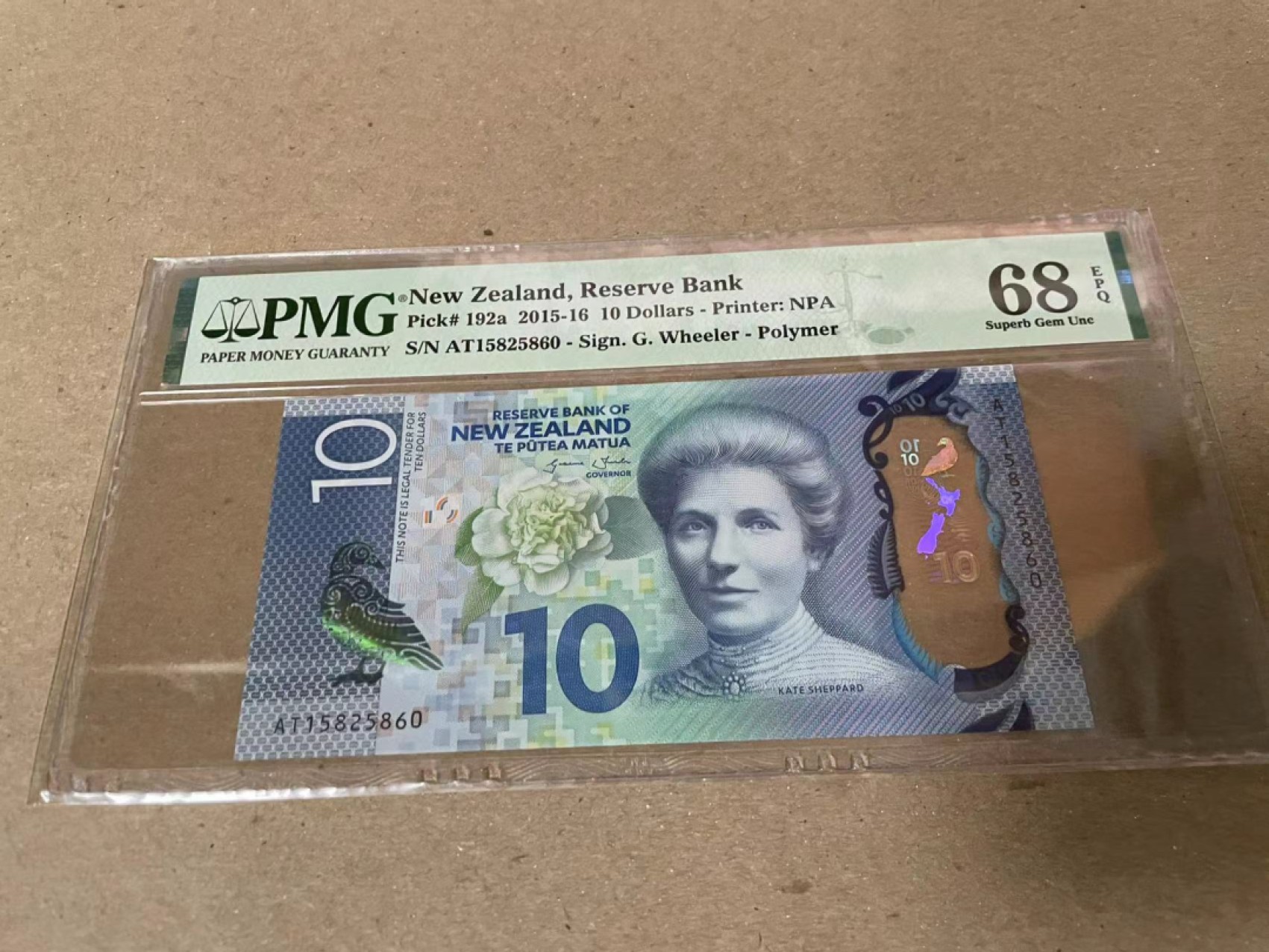 【Blue Auction】✨世界纸币精拍第206期【精】 【无47】新西兰 2015-16年10元 PMG68EPQ 超高分