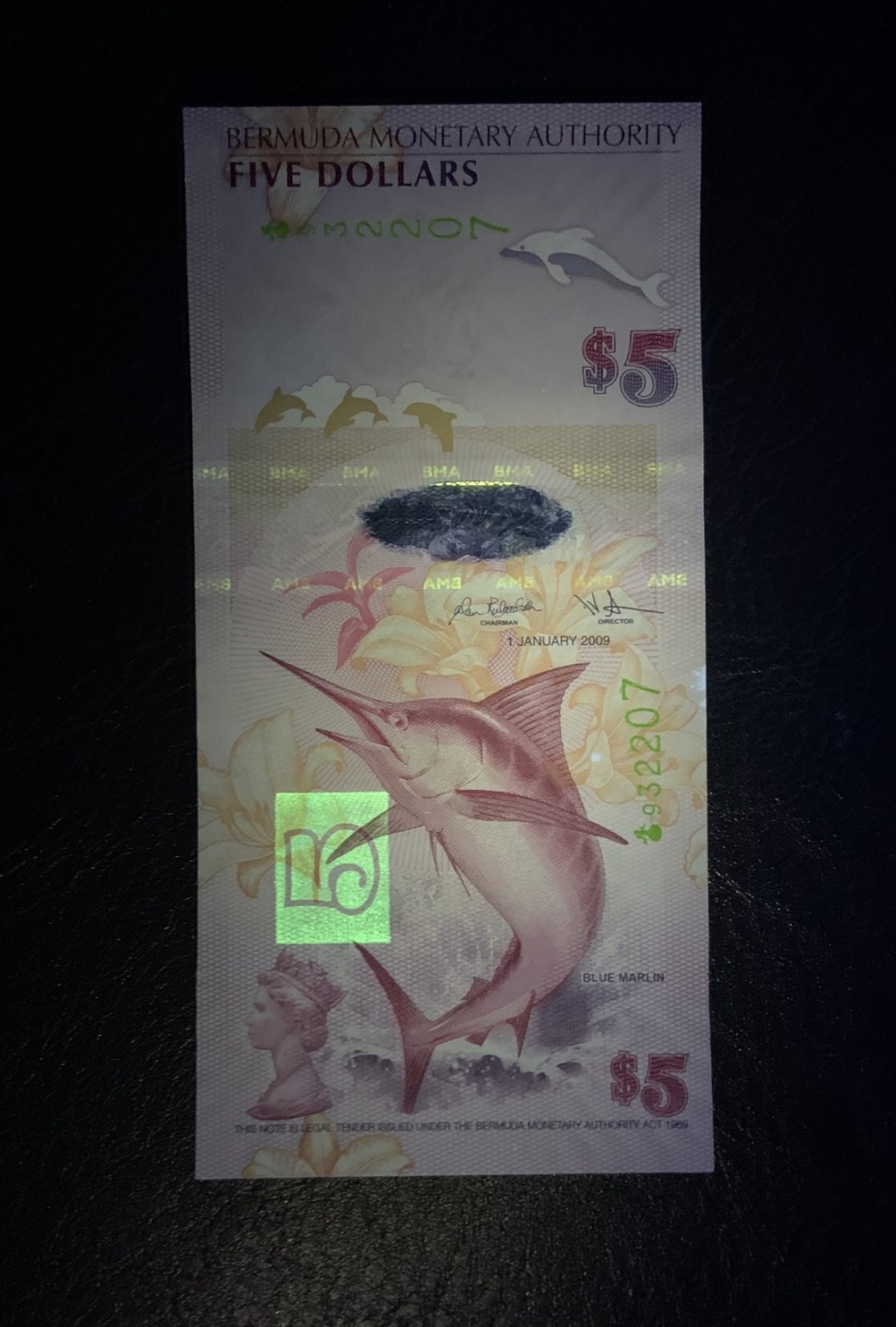 收藏联盟Quantum Auction 第179期拍卖 百慕大2009年5元 全新UNC 首发洋葱冠 剑鱼