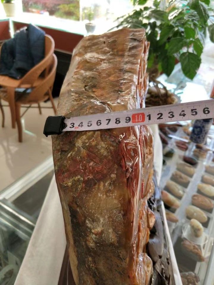 纯天然云南黄龙玉茄子山高端大摆件《旗开得胜》