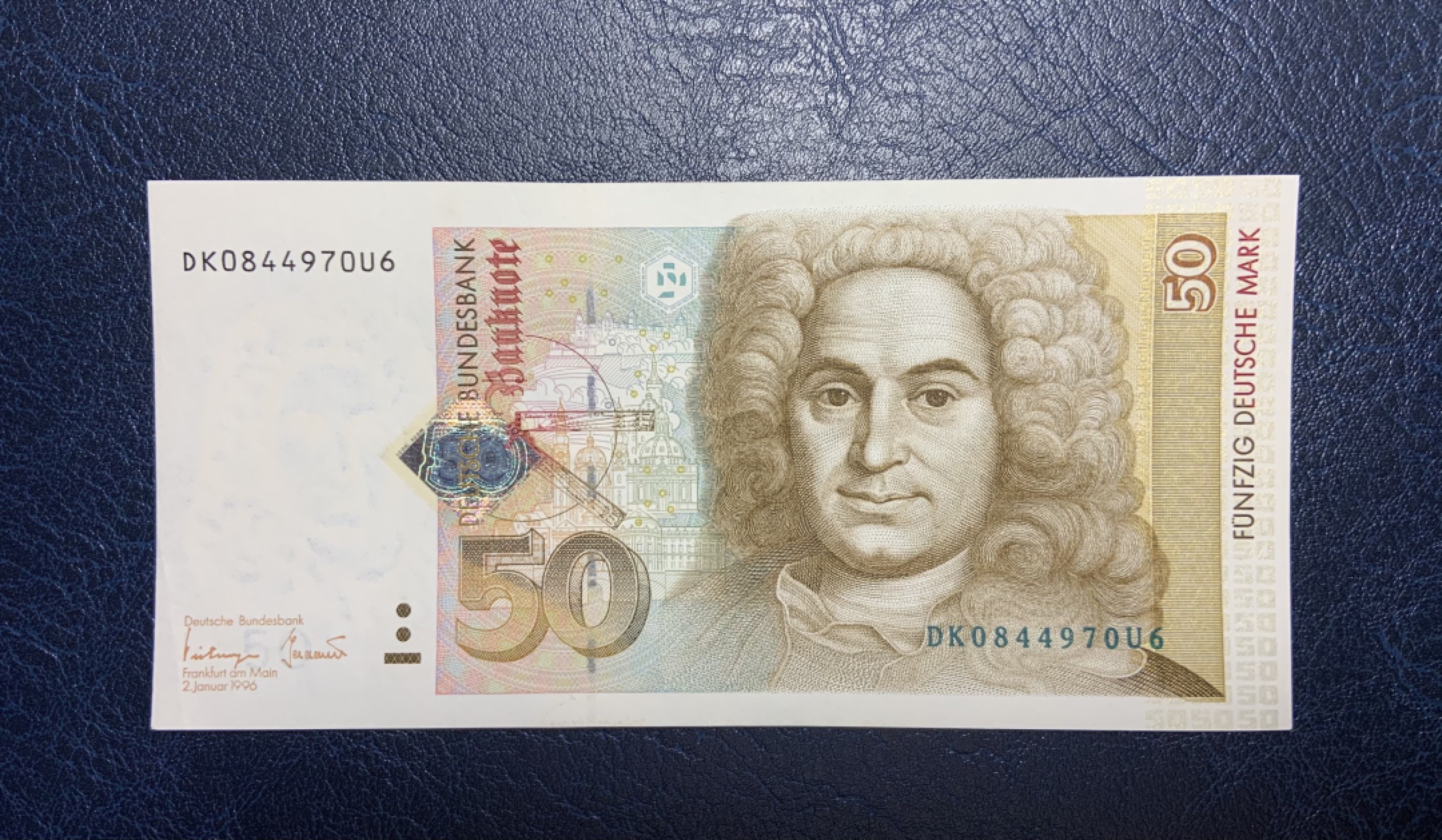 收藏联盟Quantum Auction 第179期拍卖 德国1996年50马克 AU品相 细节如图 建筑家纽曼