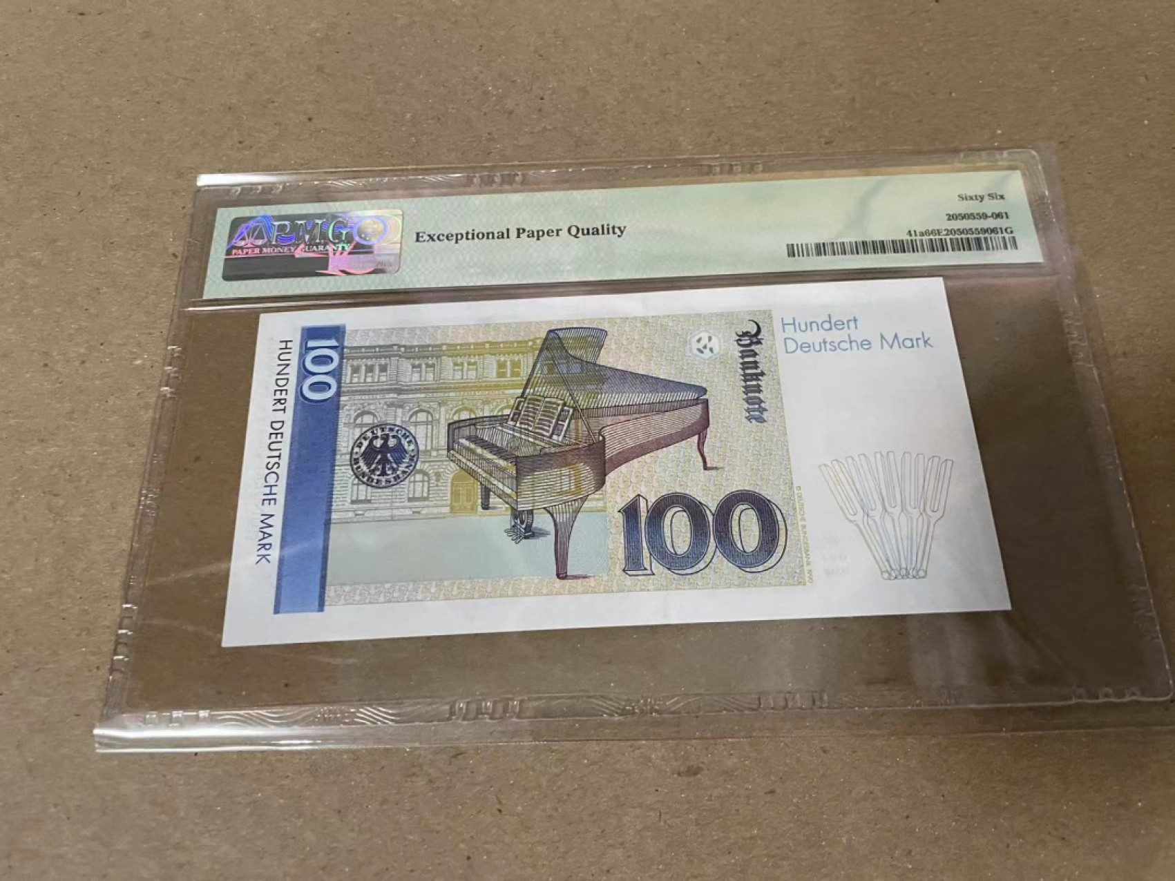 【Blue Auction】✨世界纸币精拍第206期【精】 【AA冠 初版】德国 1989年100法郎 PMG66EPQ 经典克拉拉