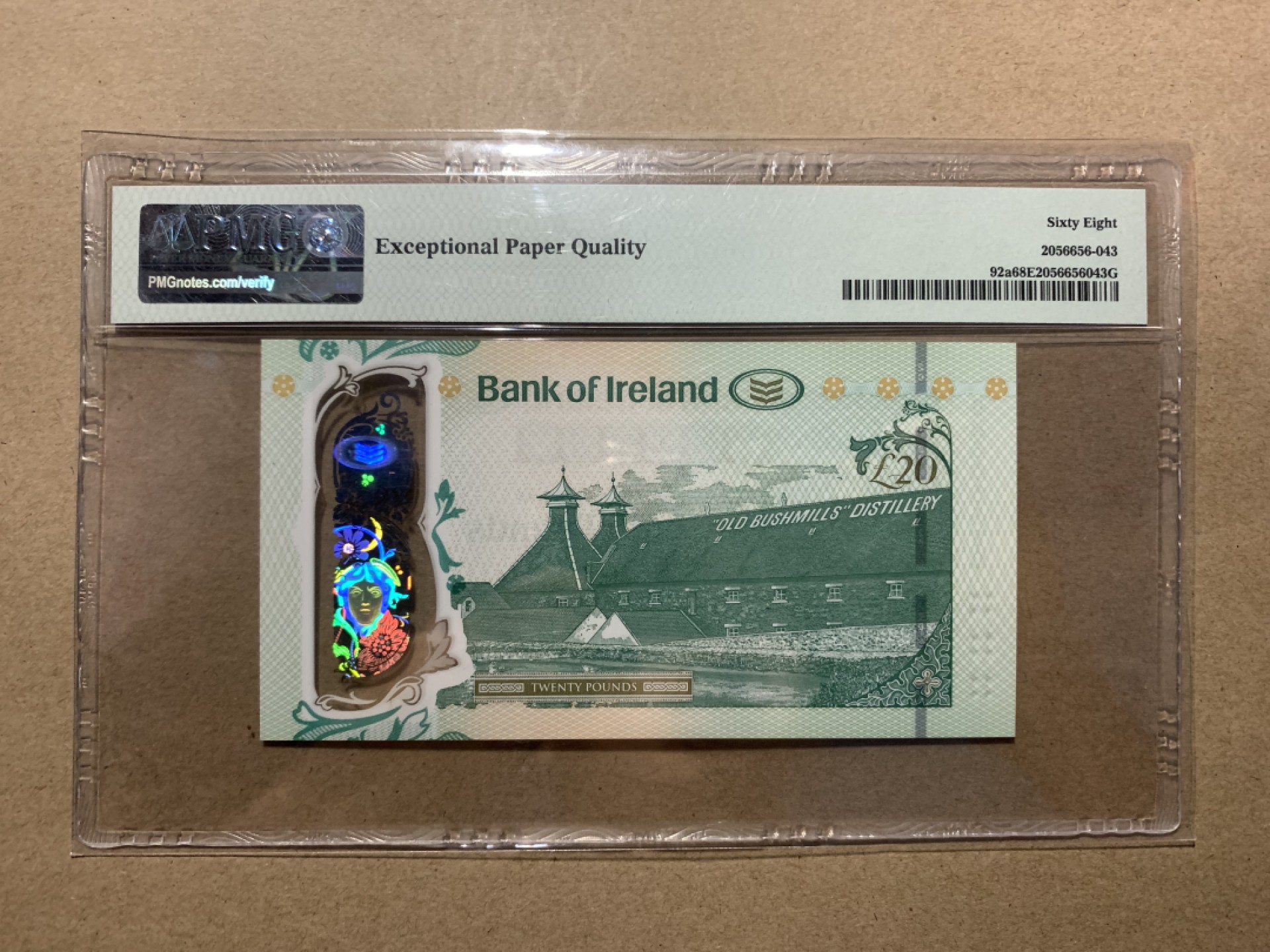 【Blue Auction】✨世界纸币精拍第206期【精】 【无47 88尾】北爱尔兰 2017年20镑 PMG68EPQ 超高分