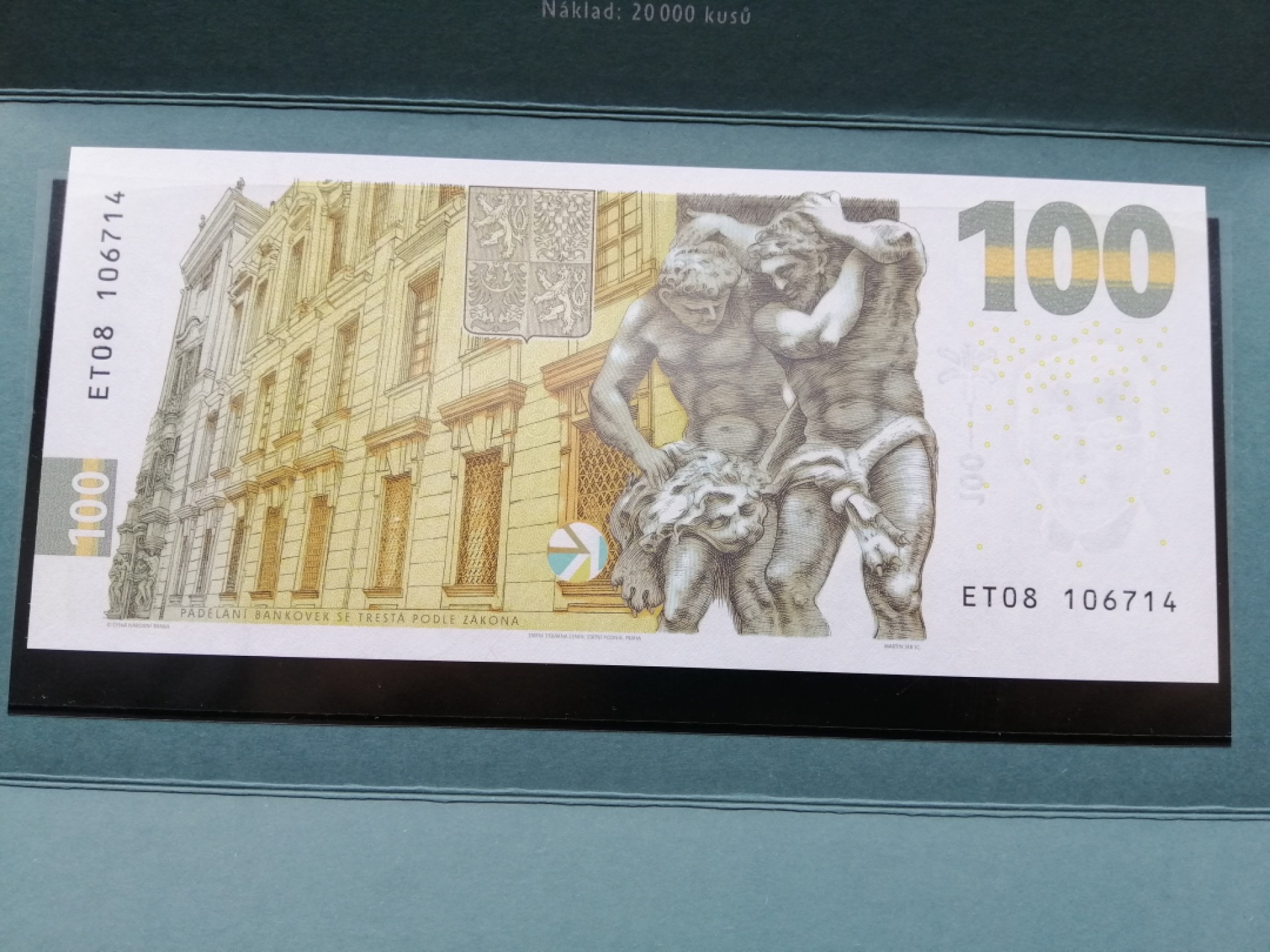 【Blue Auction】✨世界纸币精拍第206期【精】 【原装带册】捷克 2022年100克朗 纪念钞 精美 全新UNC