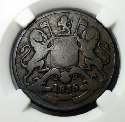 英属印度铜币,1835,维多利亚,半安娜,30.5mm,12g,自打标签盒子R0510ix - 英属印度铜币,1835,维多利亚,半安娜,30.5mm,12g,自打标签盒子R0510ix