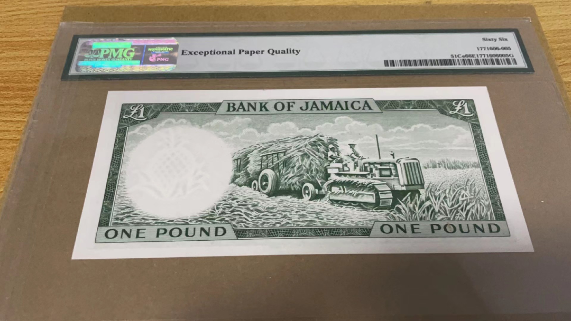【Blue Auction】✨世界纸币精拍第206期【精】 【520尾】牙买加 1960年1镑 PMG66EPQ 女王纸币 精美