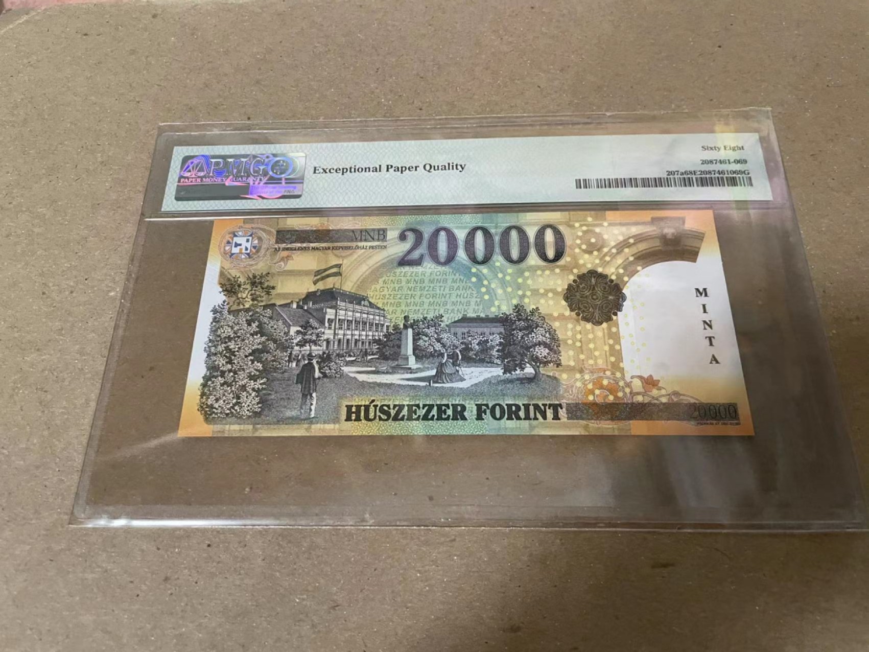 【Blue Auction】✨世界纸币精拍第206期【精】 【冠军分 179小号】匈牙利 2015年20000福林 PMG68EPQ 超高分