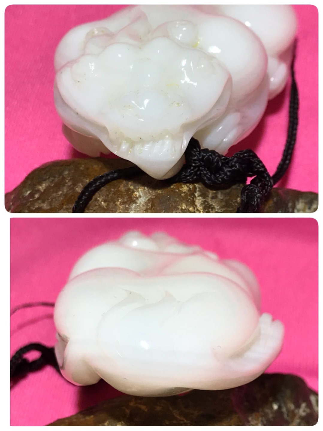高玉化贝化玉雕刻貔貅把件一个，
