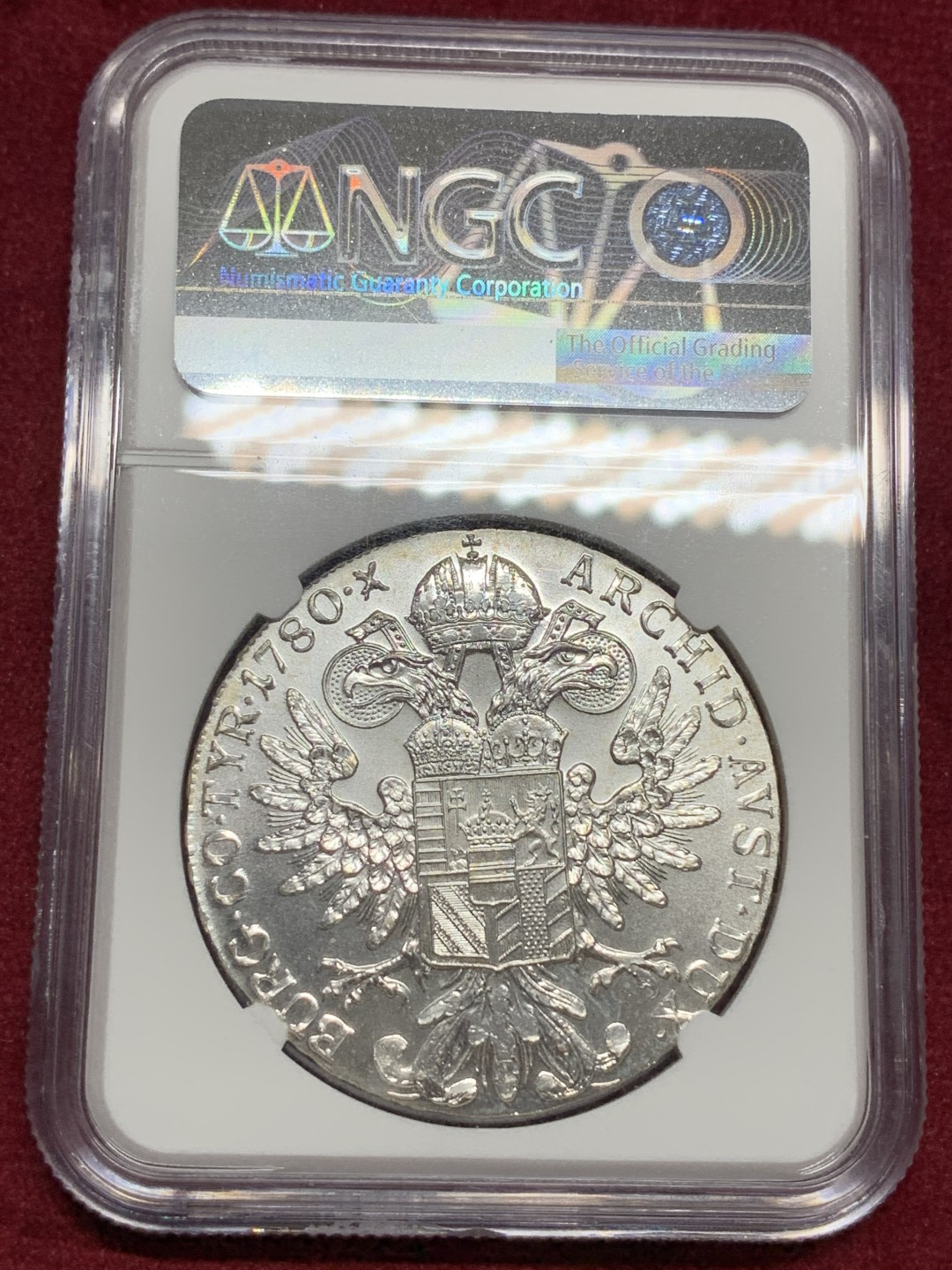 《竞宝斋》第77场-本周日，周一，周四3场拍卖（全场不限金额包邮） NGC MS66 奥匈帝国大奶妈  NGC能上66不容易，几乎无瑕疵