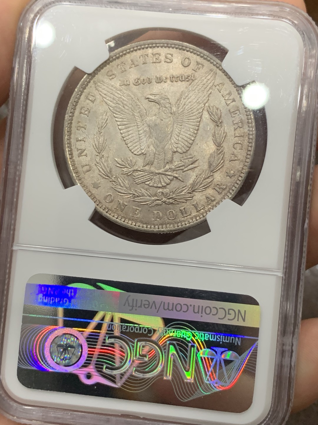 《竞宝斋》第77场-本周日，周一，周四3场拍卖（全场不限金额包邮） NGC-MS64 美国 1888年 摩根 银币 深五彩 包浆 1888的年份也非常好