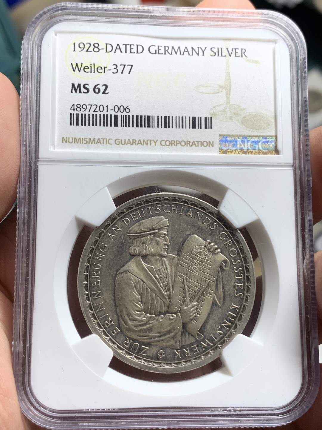 《竞宝斋》第77场-本周日，周一，周四3场拍卖（全场不限金额包邮） NGC MS62 德国 1928年 科隆大教堂 建成680周年纪念 银章