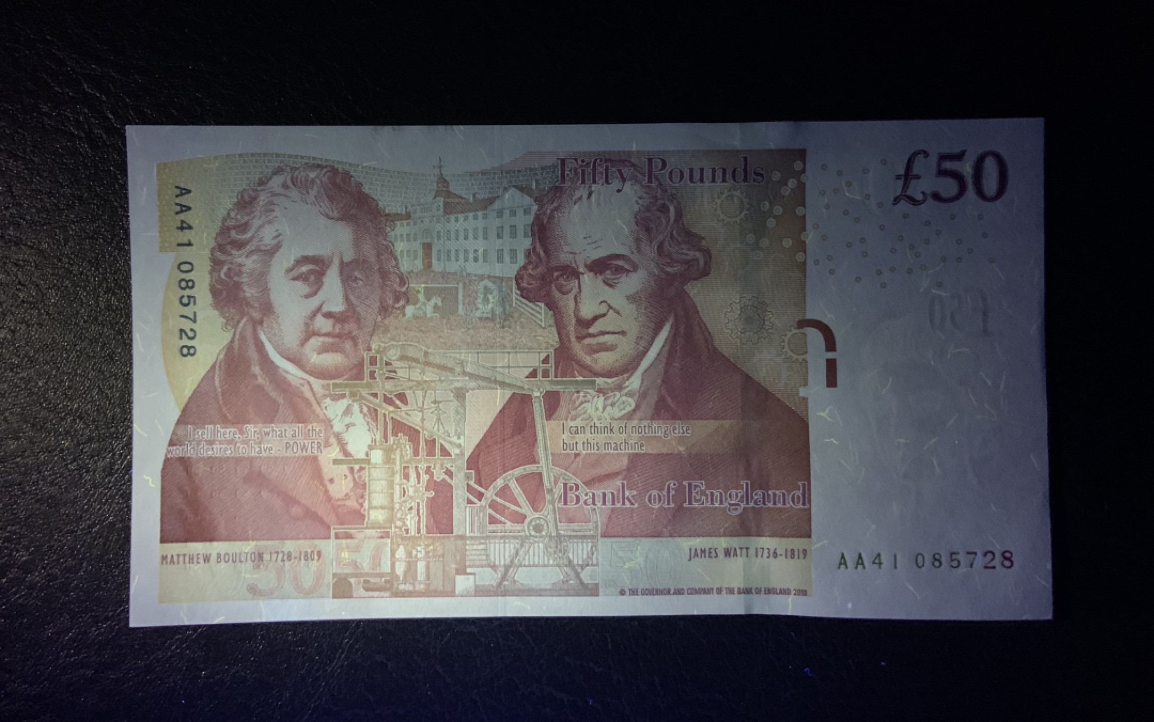 收藏联盟Quantum Auction 第179期拍卖 英国2010年50镑 全新UNC AA首发冠 最后一版纸币英镑