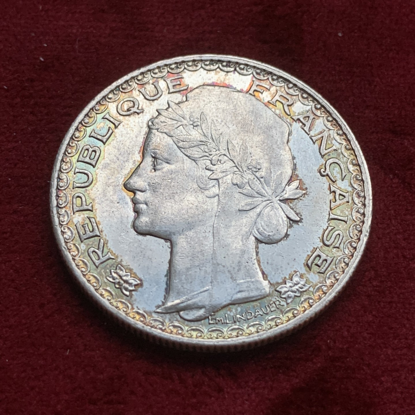 《竞宝斋》第77场-本周日，周一，周四3场拍卖（全场不限金额包邮） 法属印支 1931年 1P 银币 又称最后的坐洋 光度好 带五彩包浆