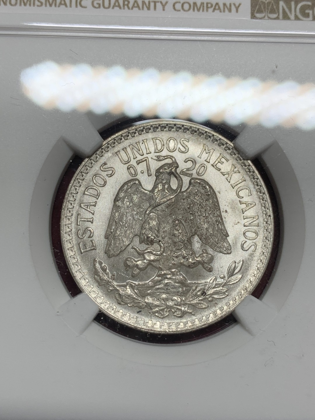 《竞宝斋》第77场-本周日，周一，周四3场拍卖（全场不限金额包邮） NGC-MS65 墨西哥1944年 小鹰洋半圆银币 顶级品相