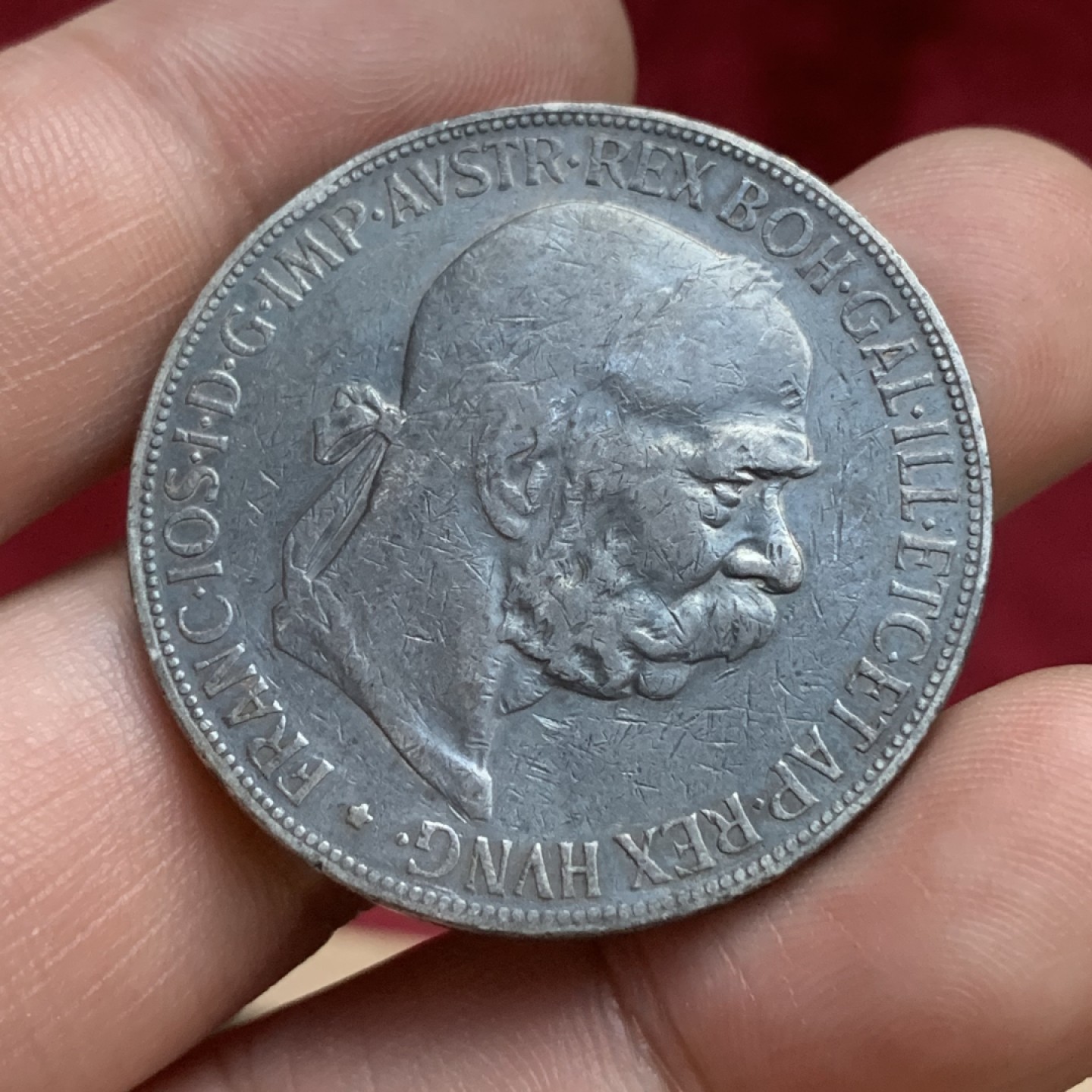 《竞宝斋》第77场-本周日，周一，周四3场拍卖（全场不限金额包邮） 奥地利 1900年 弗朗茨.约瑟夫一世 5克朗银币 双面黑包浆 美品大老黑