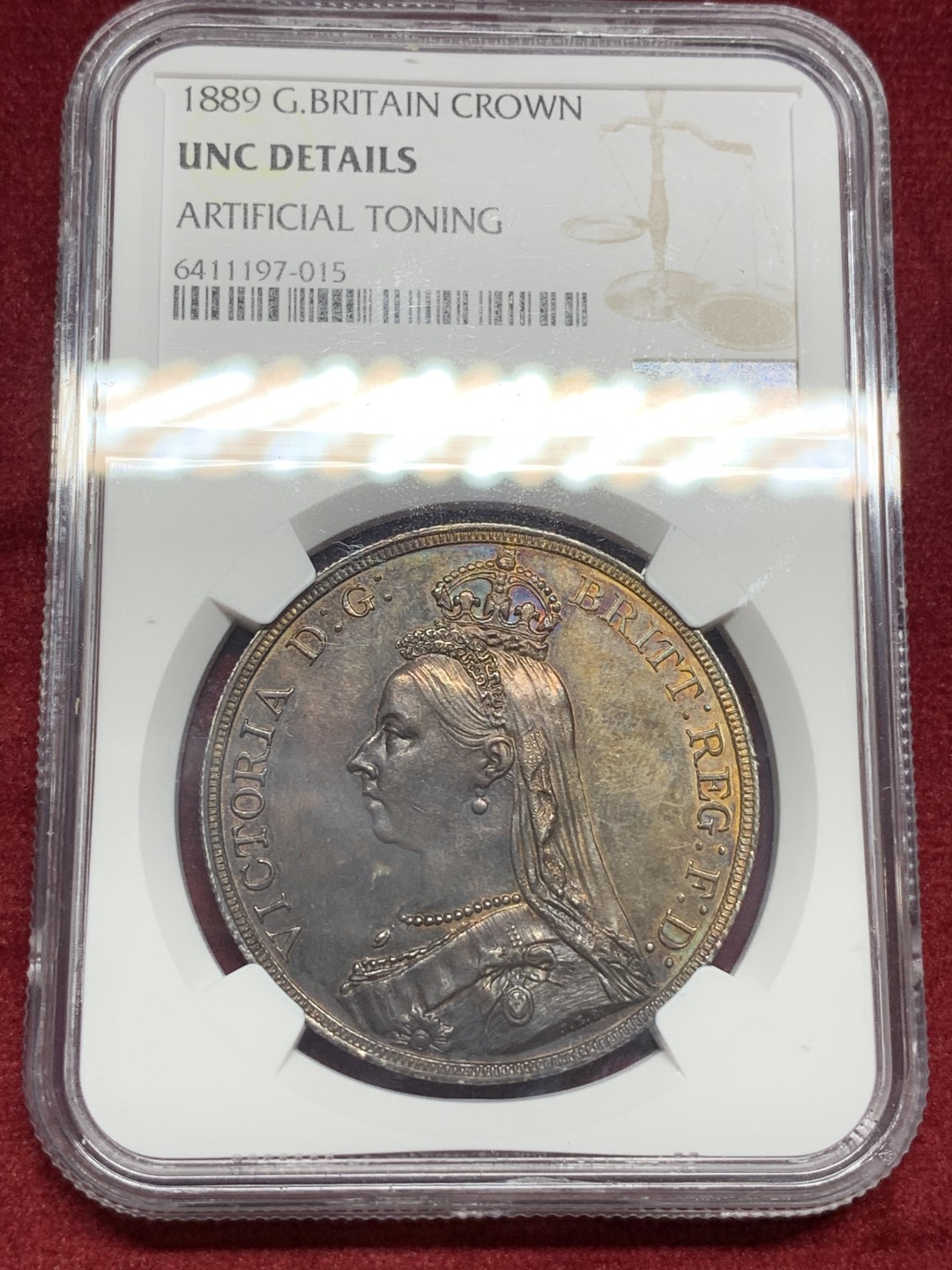 《竞宝斋》第77场-本周日，周一，周四3场拍卖（全场不限金额包邮） NGC-UNCD 英国 1889年 维多利亚女王高冠马剑