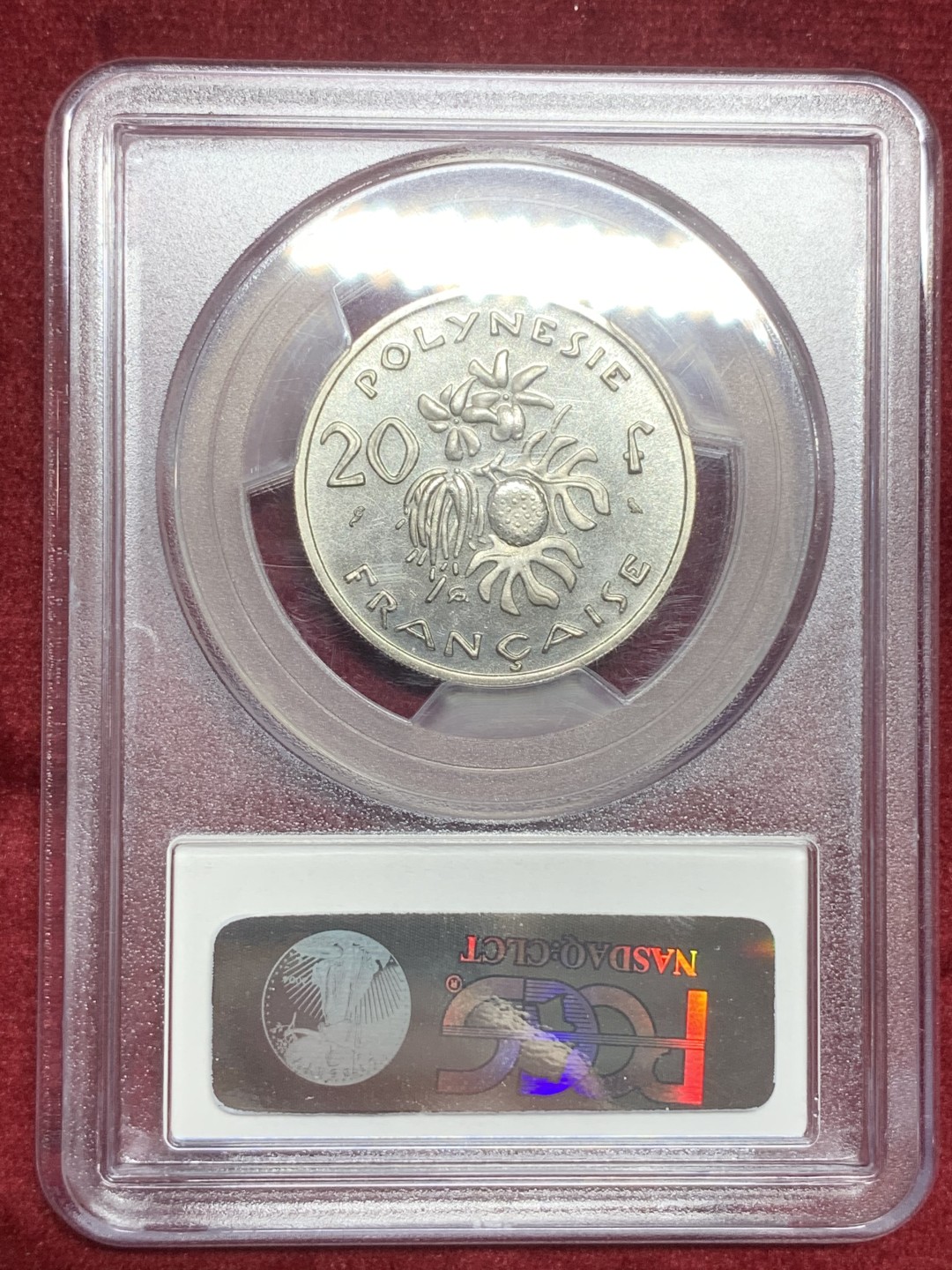 《竞宝斋》第77场-本周日，周一，周四3场拍卖（全场不限金额包邮） PCGS-SP67 法属波利尼西亚1967年20法郎样币，仅发行500枚 法属殖民地样币是法系钱币非常有特色的品种，发行量小 潜力巨大