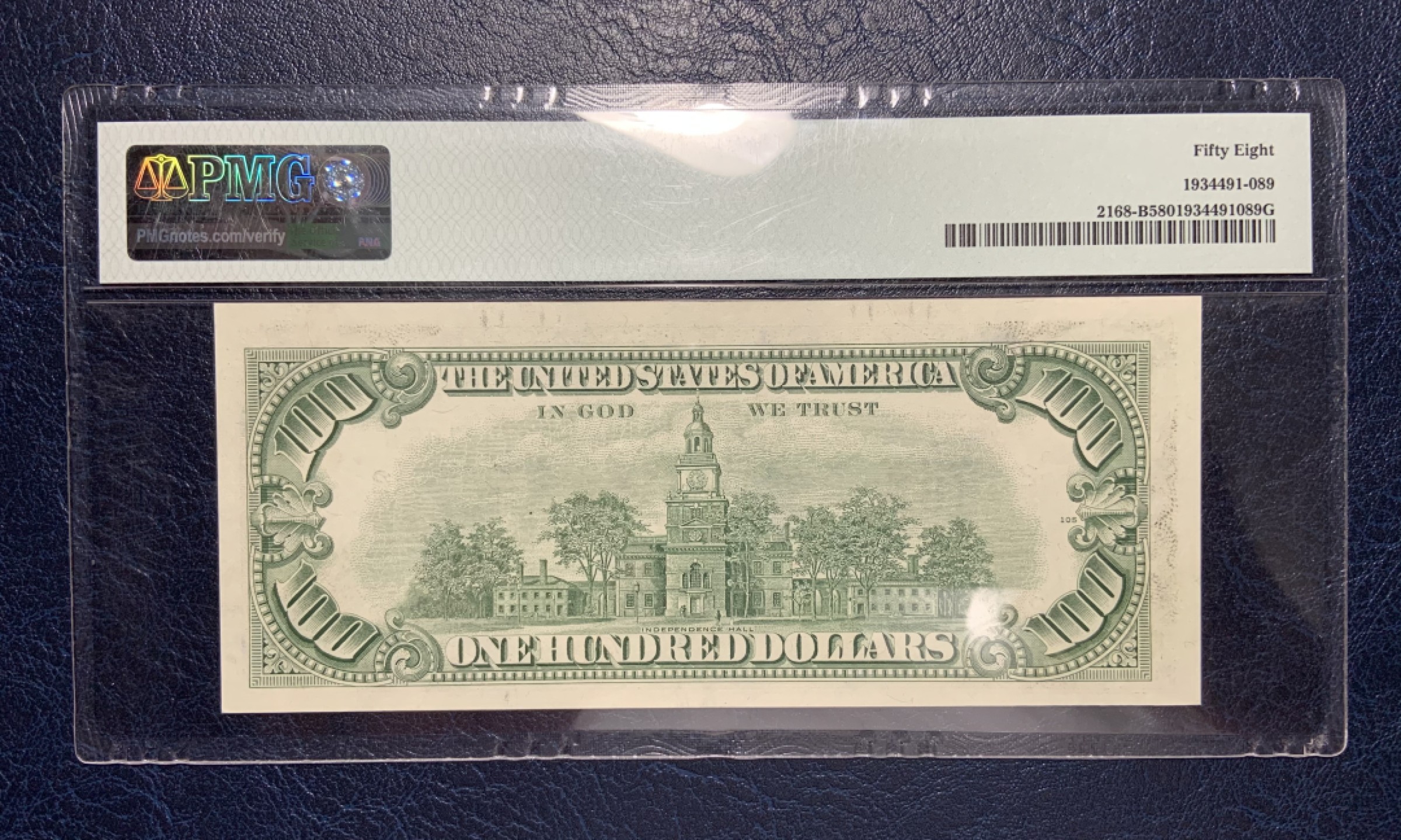 收藏联盟Quantum Auction 第179期拍卖 美国1977年100美元 PMG58 小头版