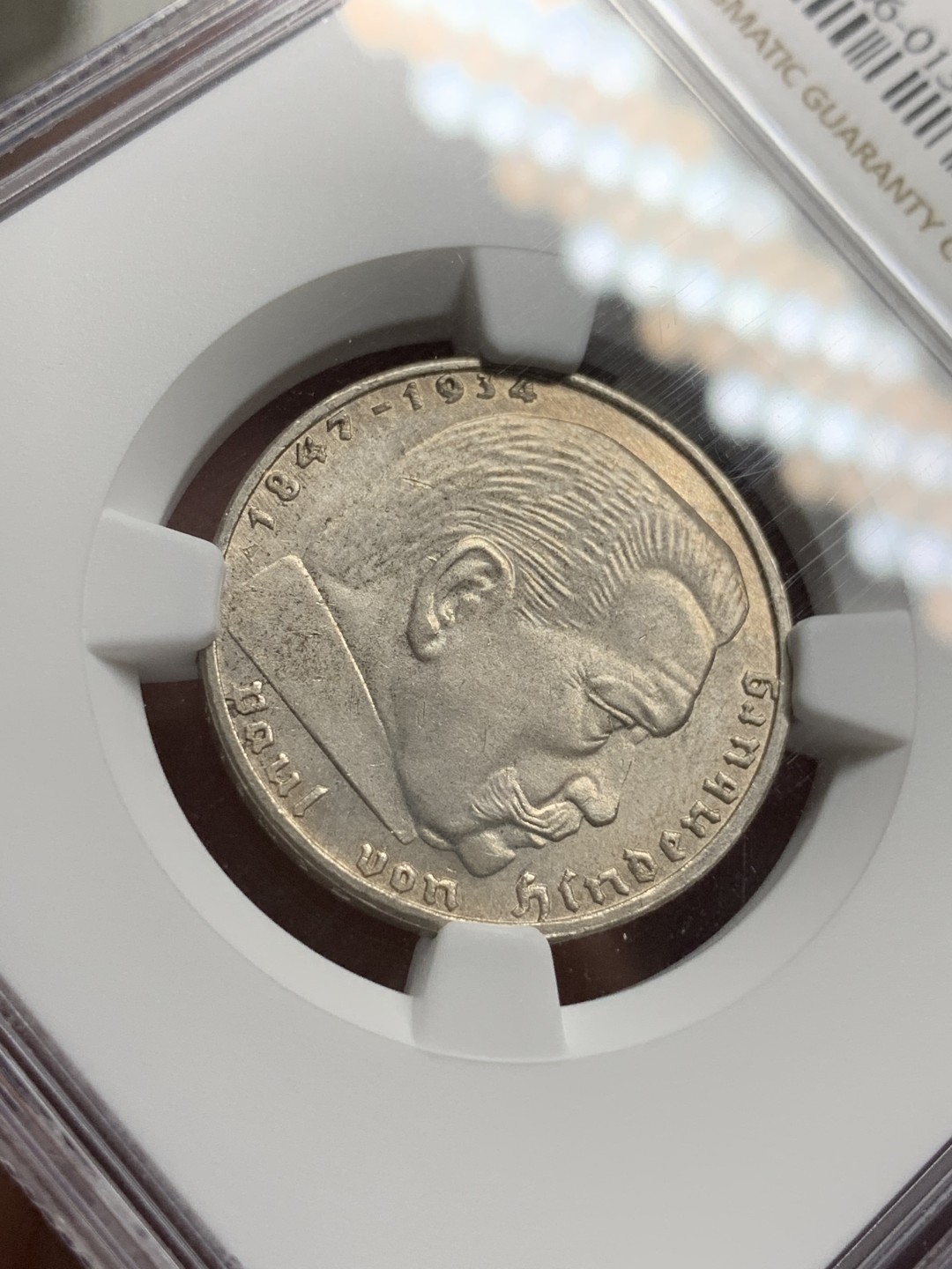 《竞宝斋》第77场-本周日，周一，周四3场拍卖（全场不限金额包邮） NGC MS63 德国 1939年 兴登堡 2马克 银币 这个分数现在也不多了