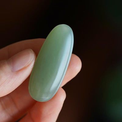 天然和田玉吊坠青玉平安无事牌挂坠男女款颈饰简约风气质圆款 - 天然和田玉吊坠青玉平安无事牌挂坠男女款颈饰简约风气质圆款