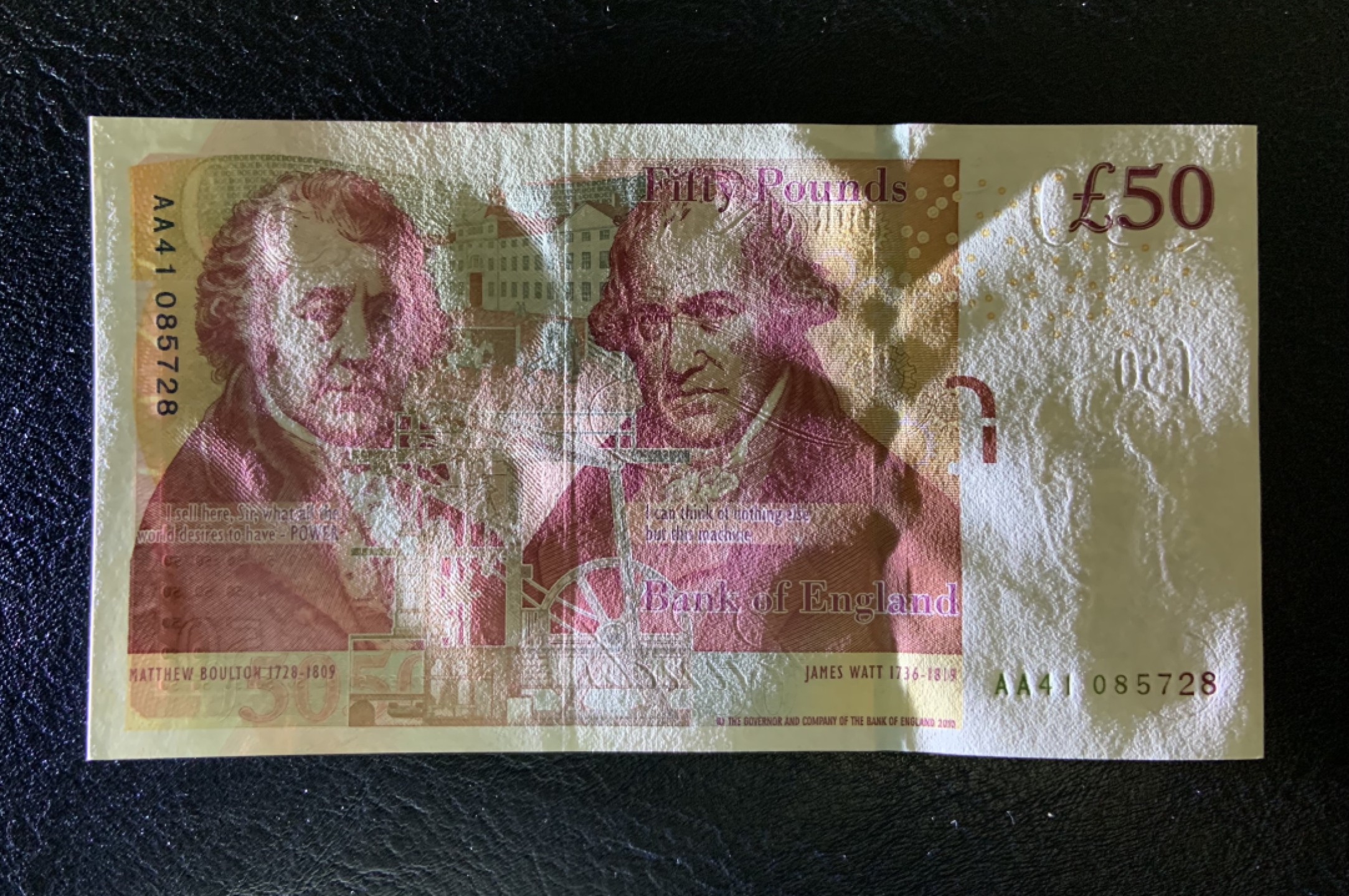 收藏联盟Quantum Auction 第179期拍卖 英国2010年50镑 全新UNC AA首发冠 最后一版纸币英镑