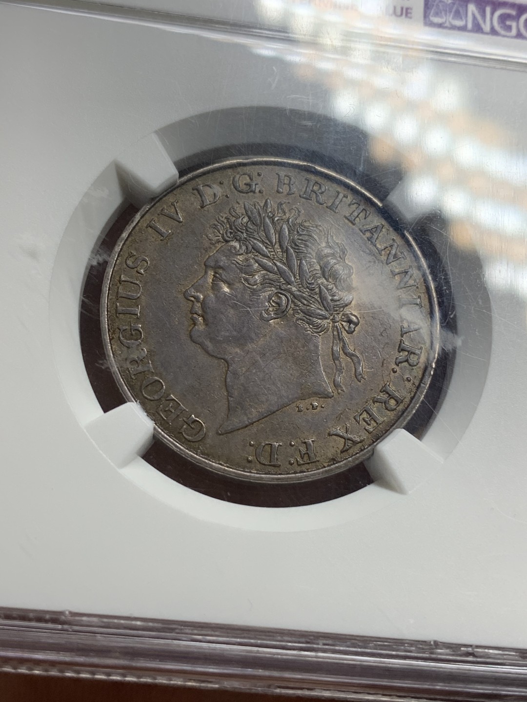 《竞宝斋》第77场-本周日，周一，周四3场拍卖（全场不限金额包邮） NGC-AUD 1821年 锡兰大象银币原味包浆细节好  稀少品