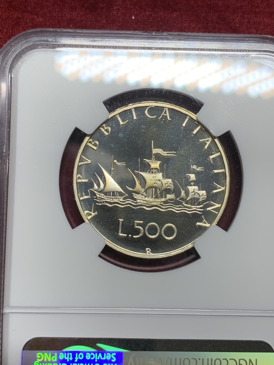 《竞宝斋》第77场-本周日，周一，周四3场拍卖（全场不限金额包邮） 1985年NGC PF68 ULTRA CAMEO深度浮雕完美凝霜意大利首年精制银币帆船与女神