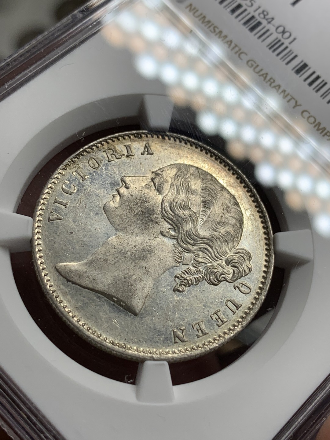 《竞宝斋》第77场-本周日，周一，周四3场拍卖（全场不限金额包邮） NGC-MS61 印度 1840年 维多利亚女王年轻头 1卢比银币 暴涨品种