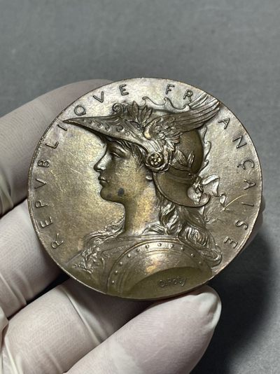 第三期，欧洲法国章牌限时拍卖～ - 法国玛丽安娜戎装女神铜章