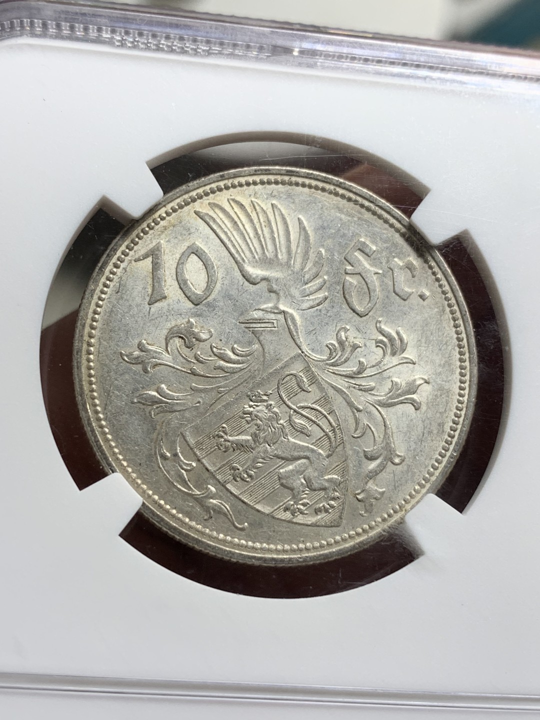 《竞宝斋》第77场-本周日，周一，周四3场拍卖（全场不限金额包邮） NGC AU58 卢森堡 1929年 女大公 10法郎银币 原味包浆