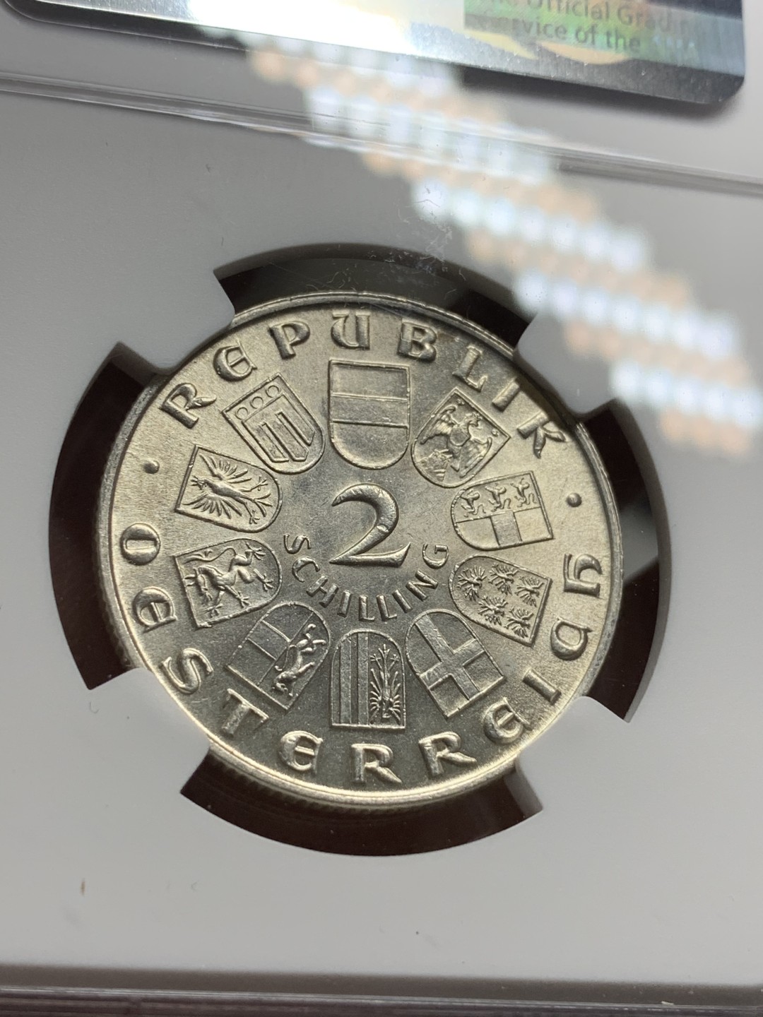 《竞宝斋》第77场-本周日，周一，周四3场拍卖（全场不限金额包邮） NGC-MS62 奥地利 1931年 莫扎特 2先令银币 较少见