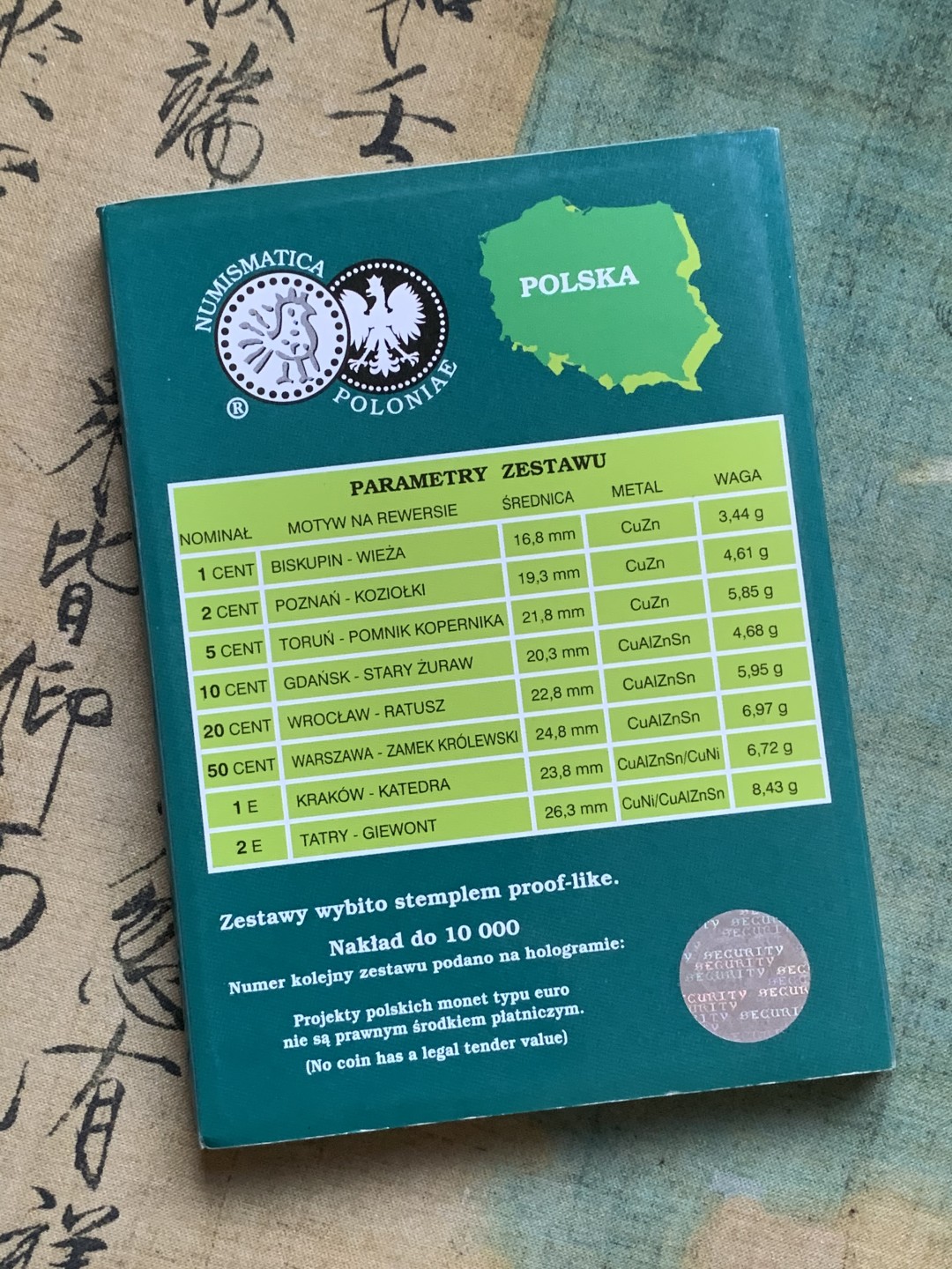 《竞宝斋》第77场-本周日，周一，周四3场拍卖（全场不限金额包邮） 卡装 波兰2004年 八枚套1分到2欧元 ESSAI厂试铸欧元套币