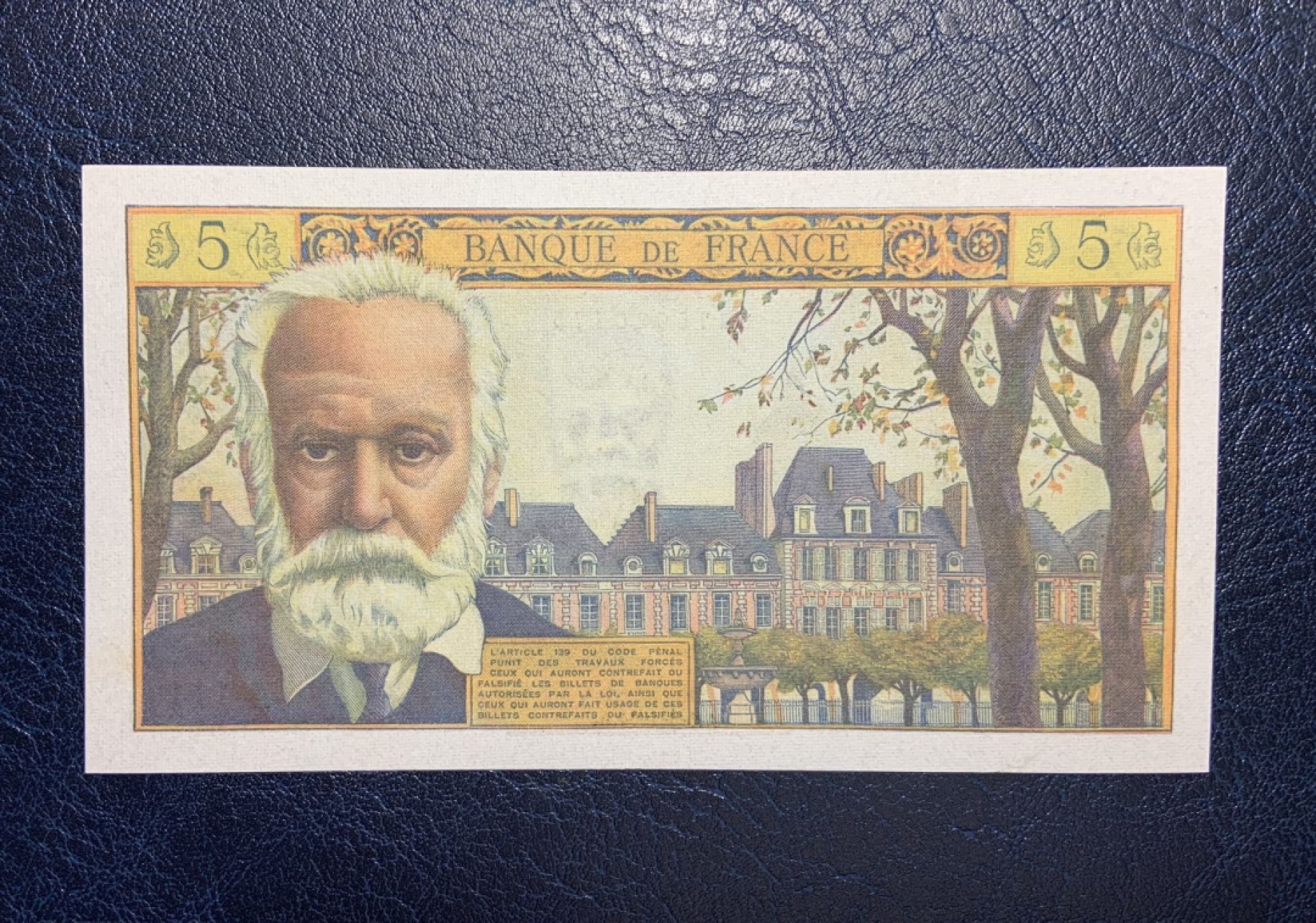 收藏联盟Quantum Auction 第179期拍卖 法国1964年5法郎 品相AU 无针孔 雨果