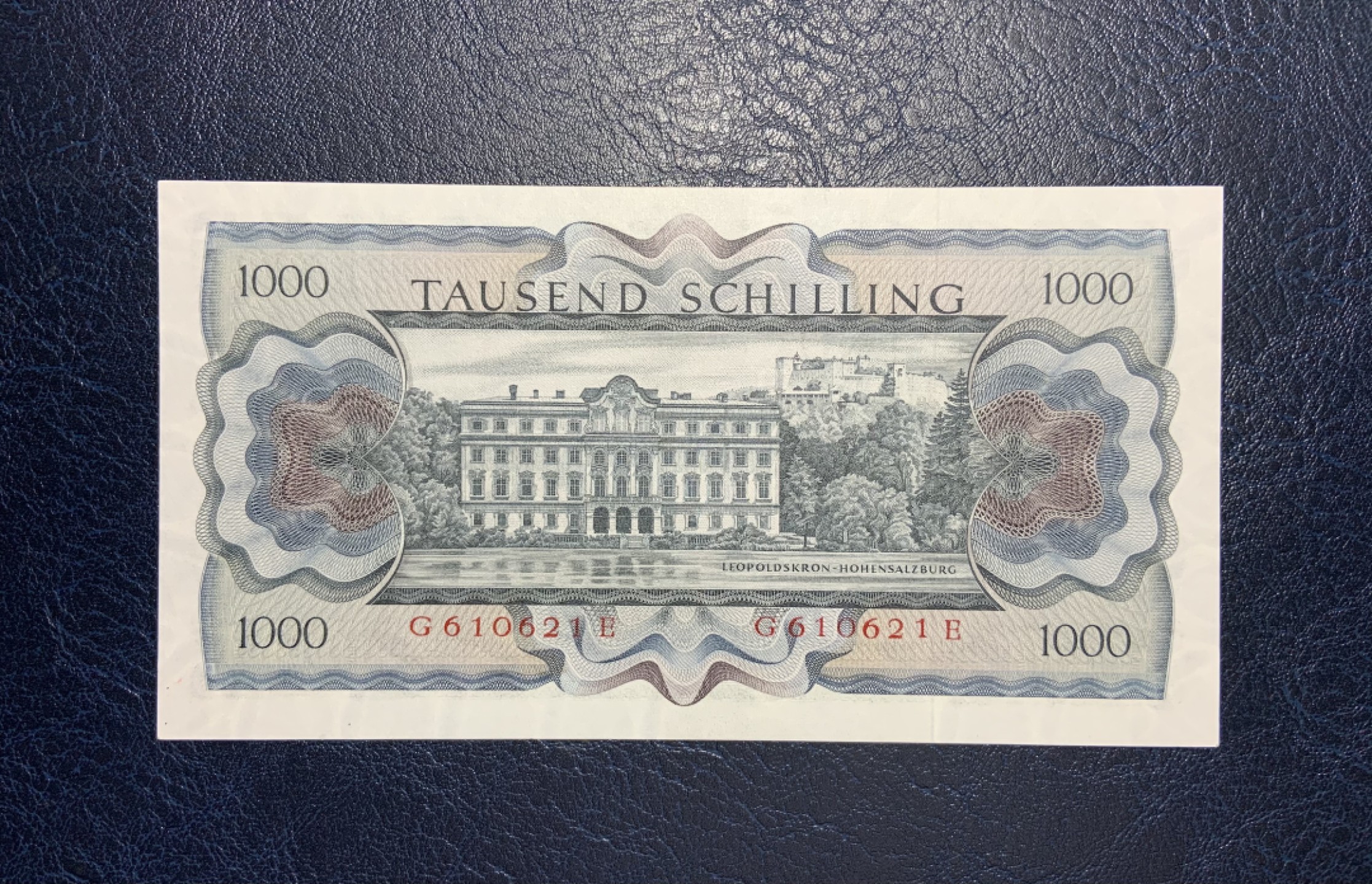 收藏联盟Quantum Auction 第179期拍卖 奥地利1966年1000先令 苏特纳 品相全新UNC- 票面有点钞痕