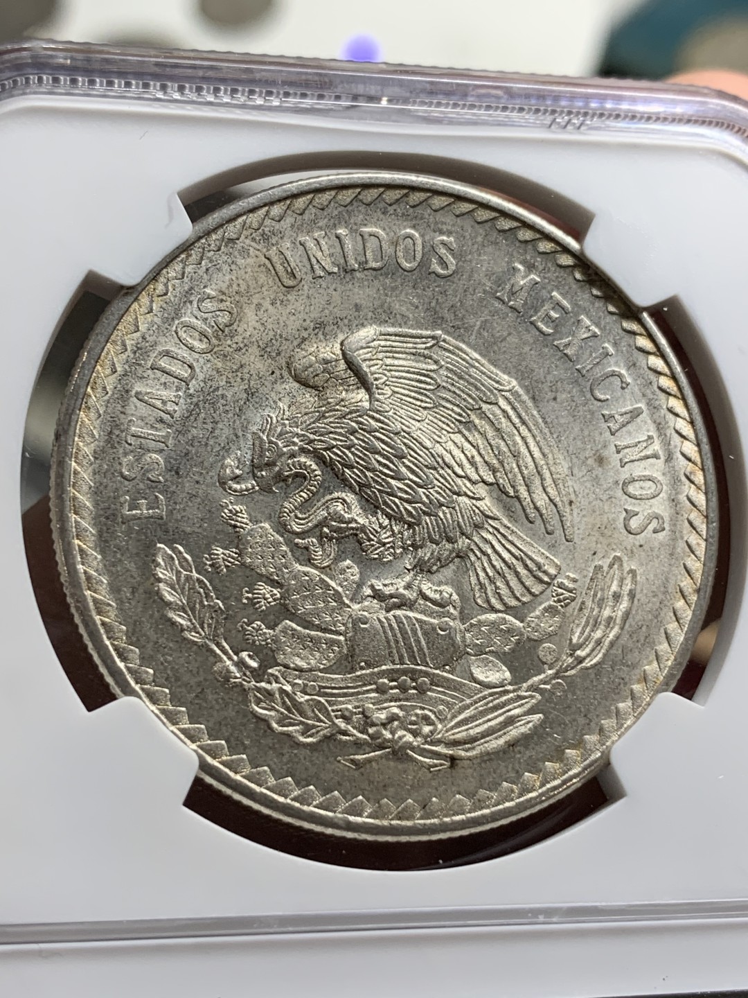 《竞宝斋》第77场-本周日，周一，周四3场拍卖（全场不限金额包邮） NGC-MS62 墨西哥 1948年 印第安人 5比索大银币 原光好品