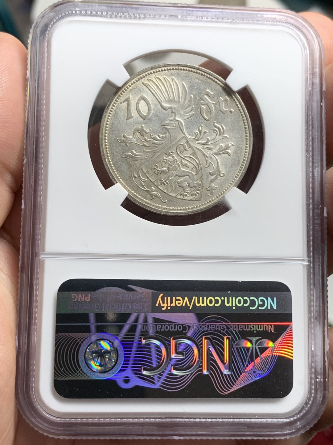 《竞宝斋》第77场-本周日，周一，周四3场拍卖（全场不限金额包邮） NGC AU58 卢森堡 1929年 女大公 10法郎银币 原味包浆