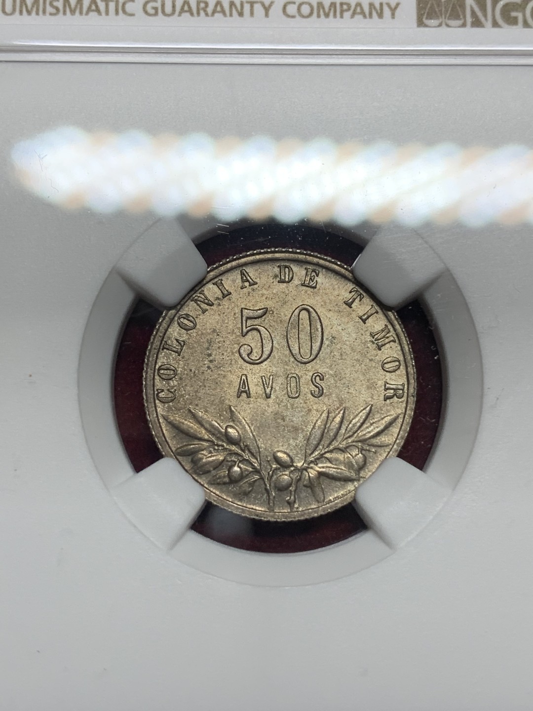 《竞宝斋》第77场-本周日，周一，周四3场拍卖（全场不限金额包邮） NGC-MS63 东帝汶 1951年 50AVOS 银币 少见品 更高分也就7枚