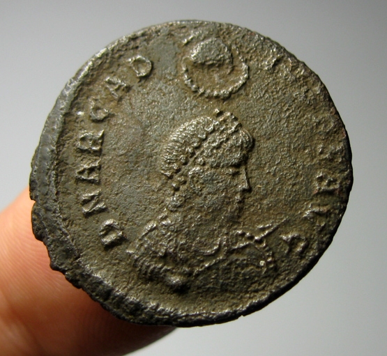 古罗马铜币,阿卡迪乌斯,AE2大铜币,公元383-408年,约22.7mm,5.0g,中乾评级XF40-R0150ix