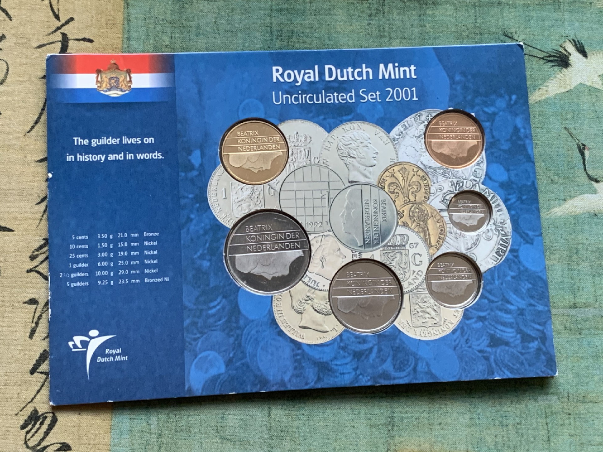 《竞宝斋》第77场-本周日，周一，周四3场拍卖（全场不限金额包邮） 卡装 荷兰 2001年 欧元前的最后荷兰盾套币 六枚套 套币