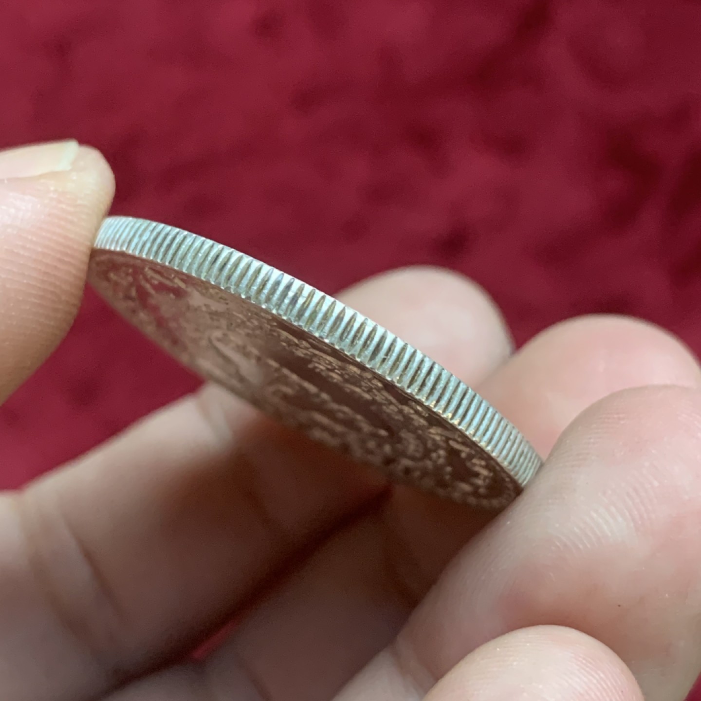 《竞宝斋》第77场-本周日，周一，周四3场拍卖（全场不限金额包邮） 法属印支 1931年 1P 银币 又称最后的坐洋 光度好 带五彩包浆