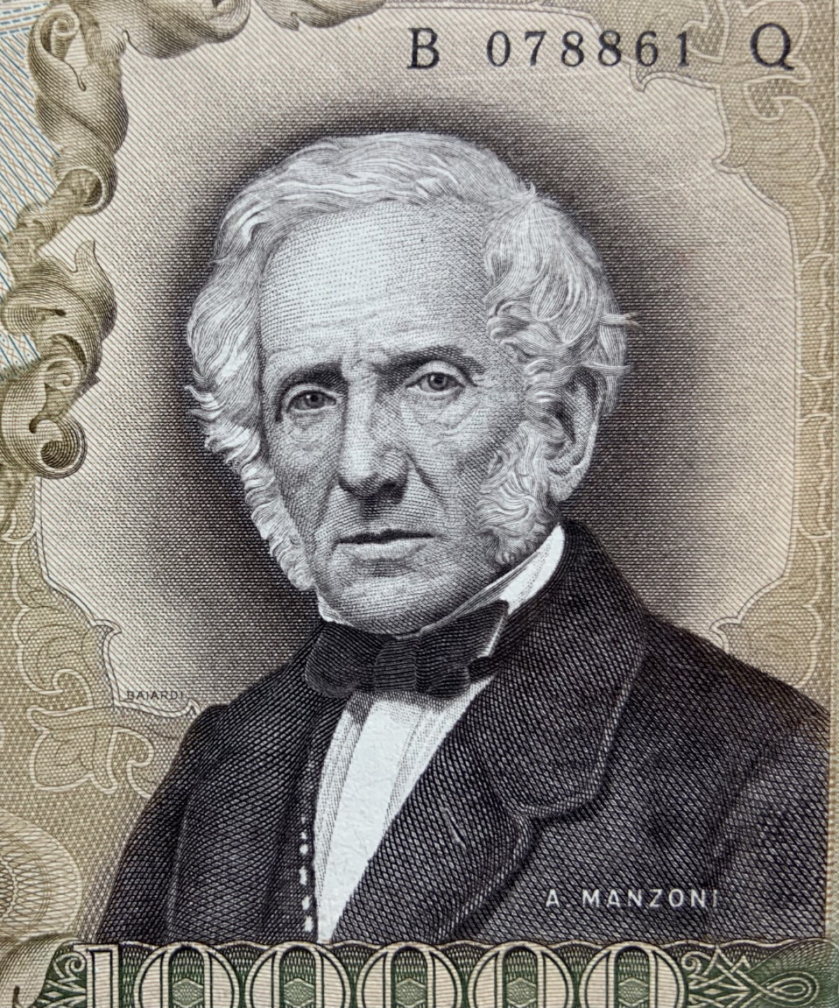 收藏联盟Quantum Auction 第179期拍卖 意大利1970年100000里拉 PMG53 曼佐尼 西欧三大人像雕刻代表作之一