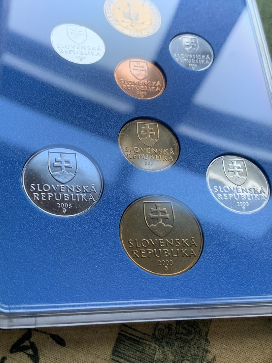 《竞宝斋》第77场-本周日，周一，周四3场拍卖（全场不限金额包邮） 卡装 斯洛伐克2003年 八枚套 封装套币 少见