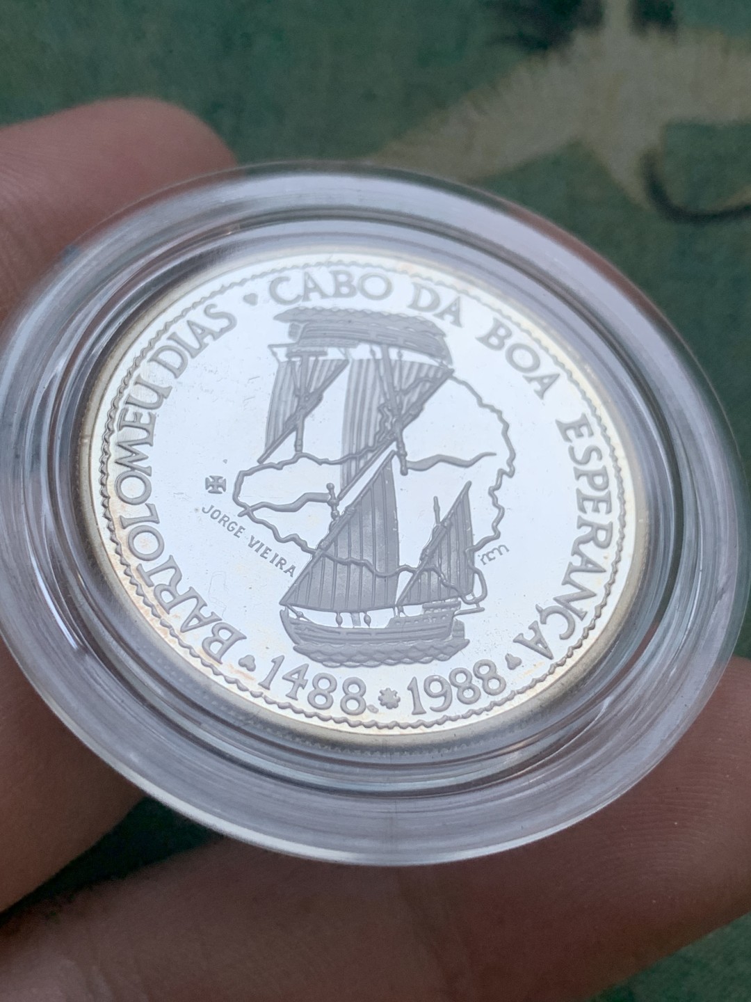 《竞宝斋》第77场-本周日，周一，周四3场拍卖（全场不限金额包邮） 原盒证书葡萄牙1988年帆船系列100埃斯库多 精制大银币 一流状态