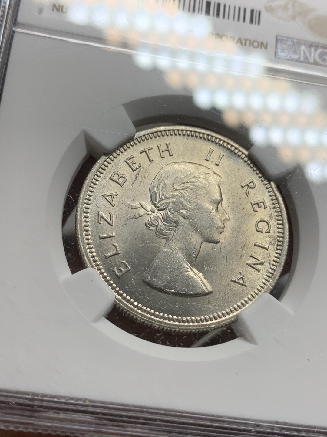 《竞宝斋》第77场-本周日，周一，周四3场拍卖（全场不限金额包邮） NGC MS63 英属南非1960年2先令银币