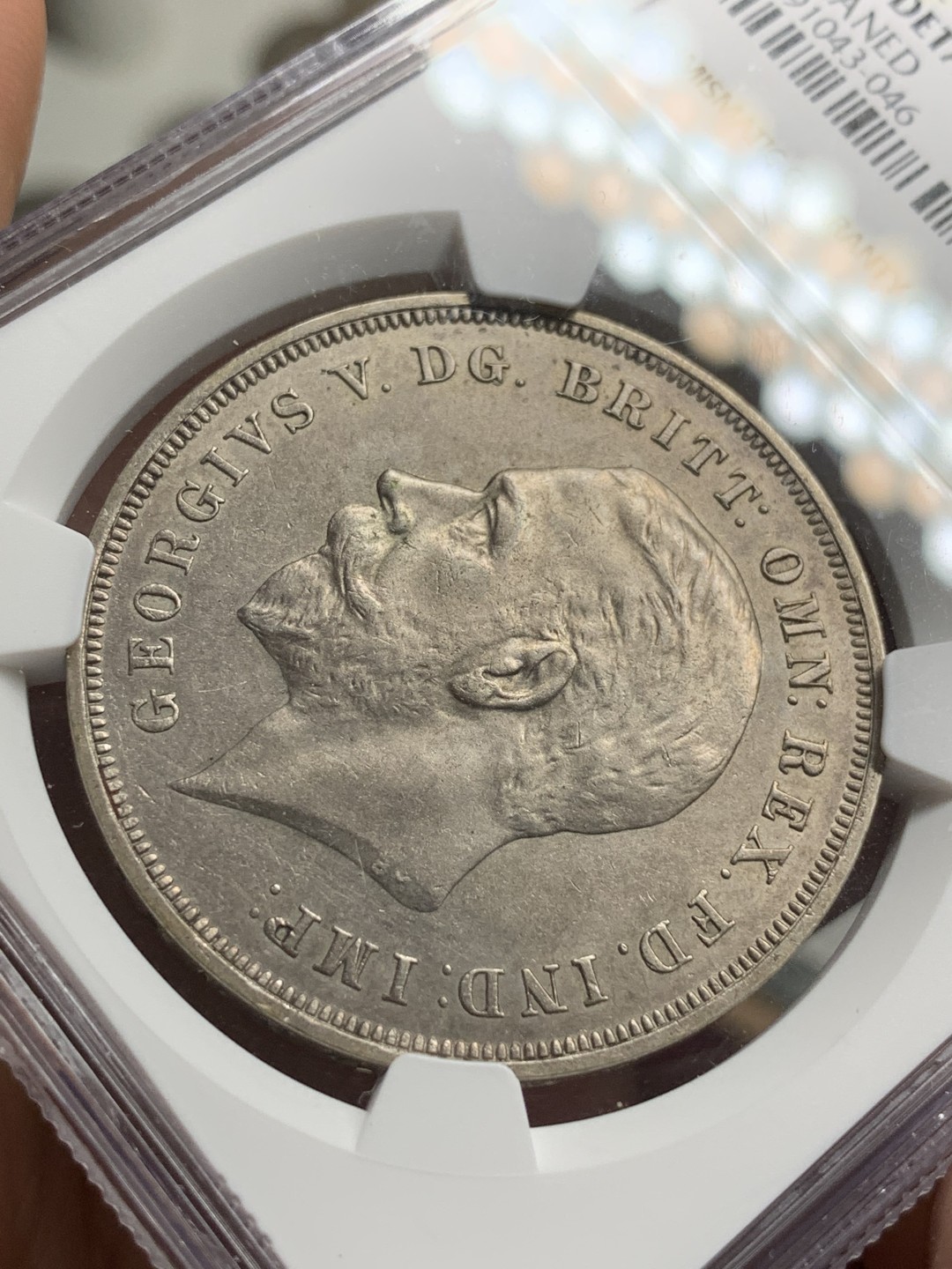 《竞宝斋》第77场-本周日，周一，周四3场拍卖（全场不限金额包邮） NGC UNC 原光1935年英国乔治五世木马剑一克朗银币