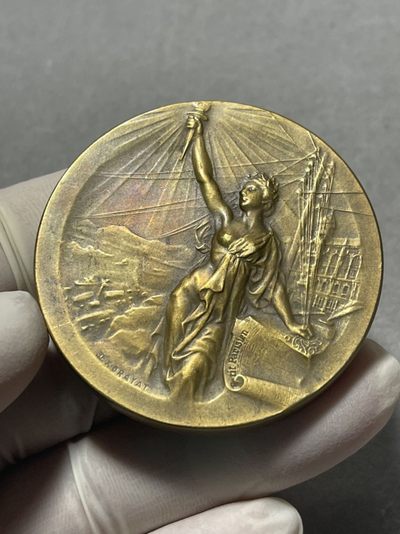 第三期，欧洲法国章牌限时拍卖～ - 法国杂志社青铜艺术大铜章