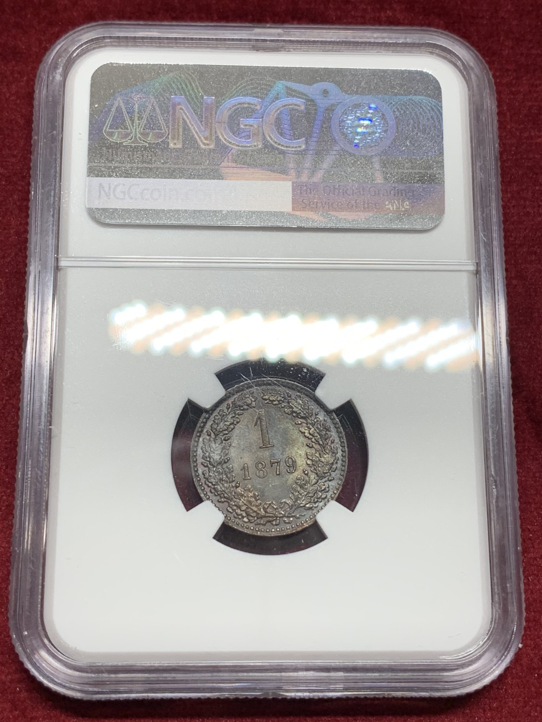 《竞宝斋》第77场-本周日，周一，周四3场拍卖（全场不限金额包邮） NGC MS63BN 奥地利1879年1克鲁泽铜币