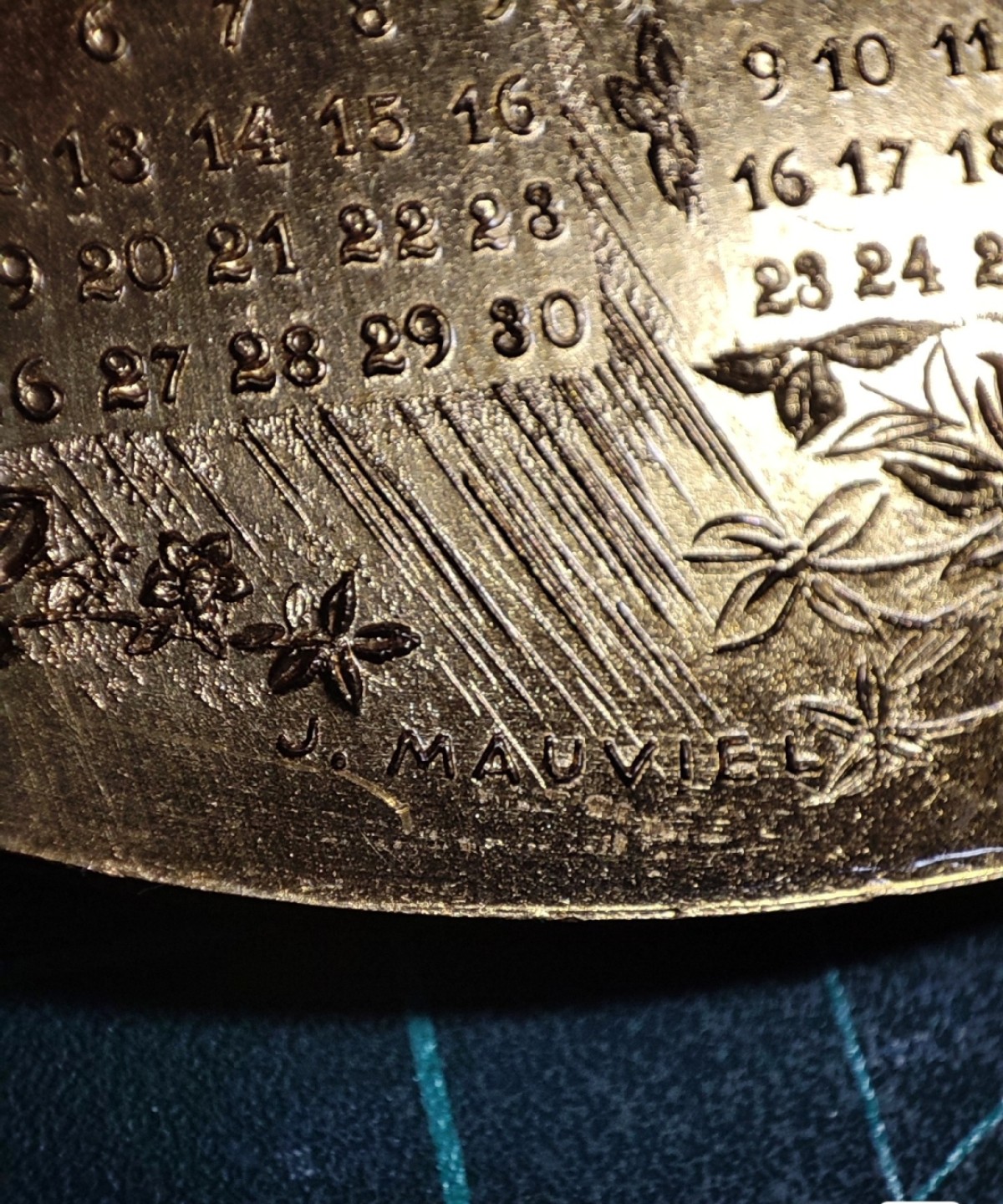 gush小明220727 法国1974日历镀金大铜章 品相不错边缘无磕碰