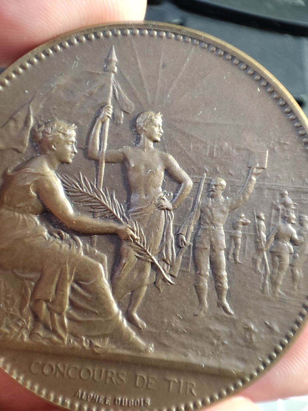 gush小明220727 法国1909射击节纪念铜章