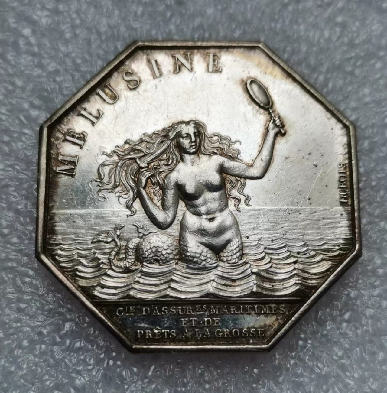 瓶子🏺JETON专场拍卖会 19世纪早期航海通航JETON银质八角（经典海妖八角）