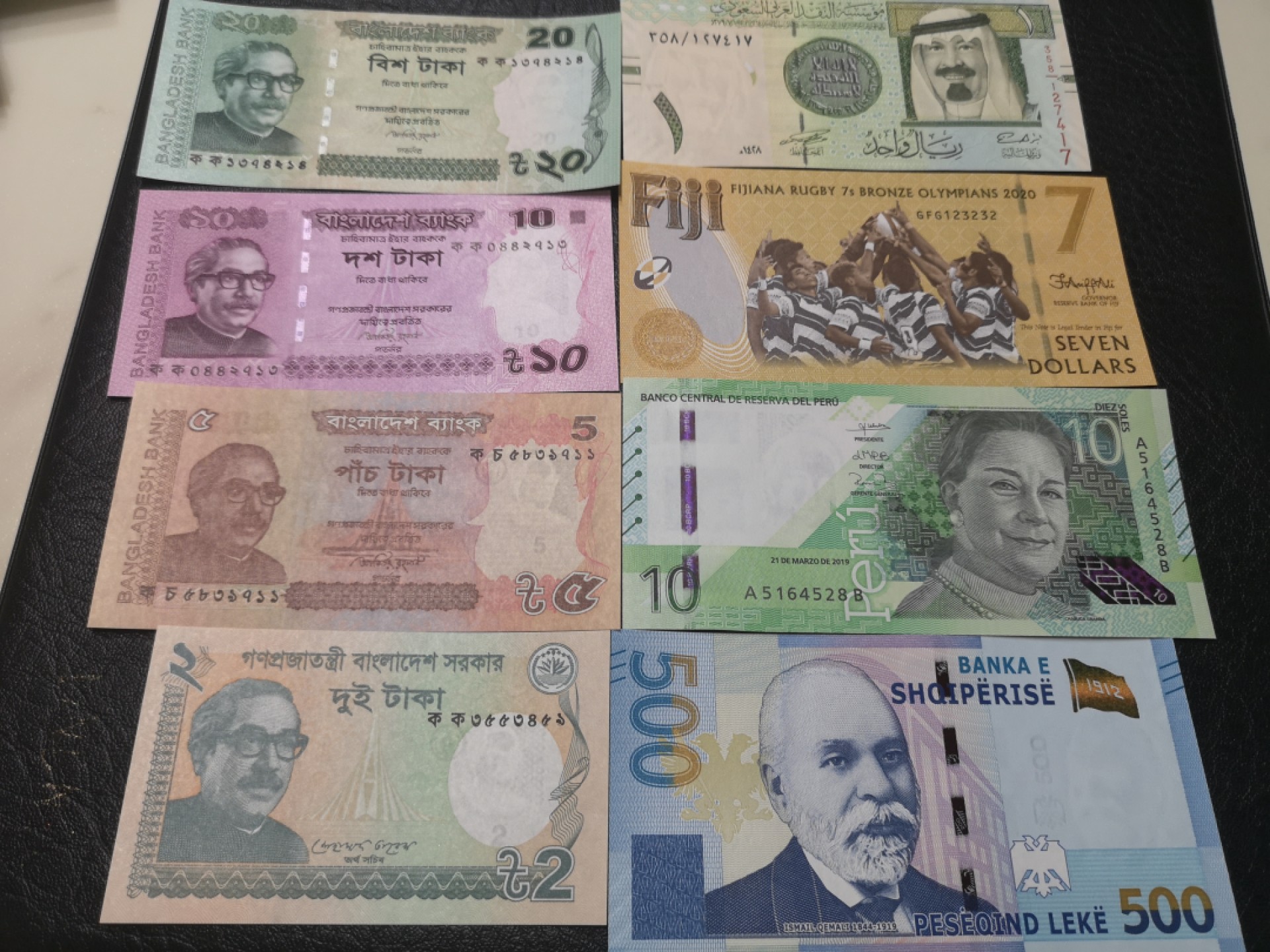 《外钞收藏家》第一百九十一期 五个国家八张纸币 全新UNC